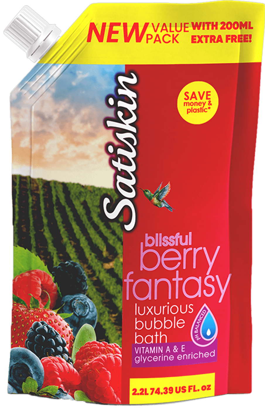 Satiskin Berry Fantasy bubble bath pouch