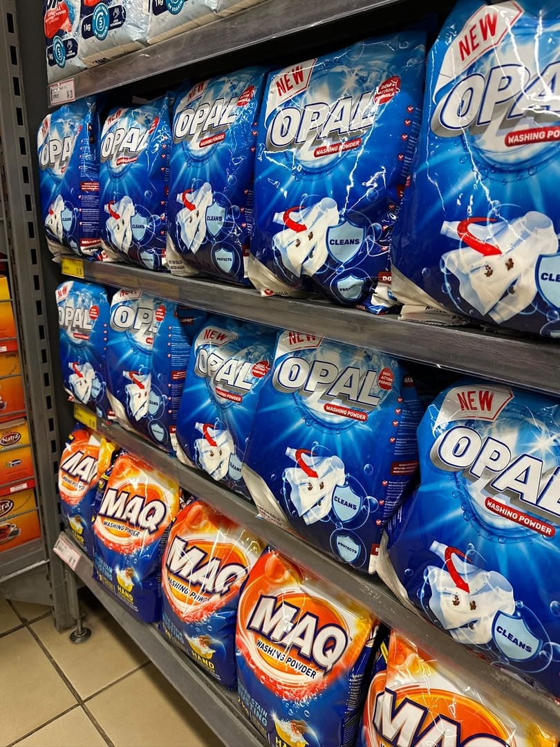 A block of Opal facings holding the shelf against competing brands