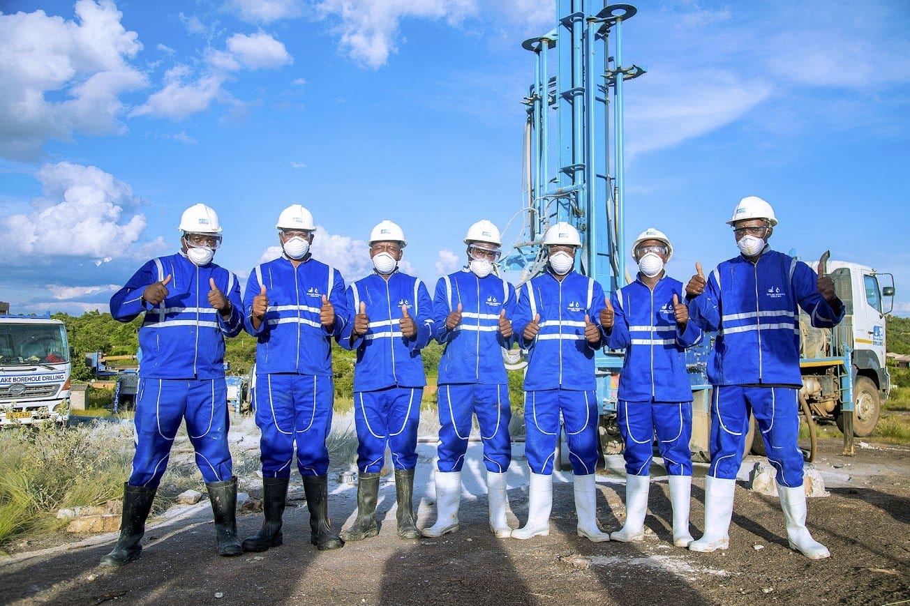 The Skylake drilling crew in full PPE on site